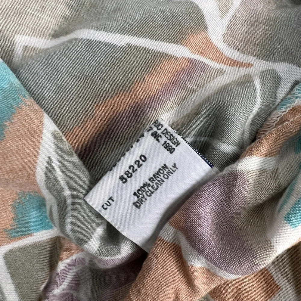 Vintage Guess 1990's USA Pastel Abstract Shirt Junior Womens Size 1 Button Front - Picture 7 of 8